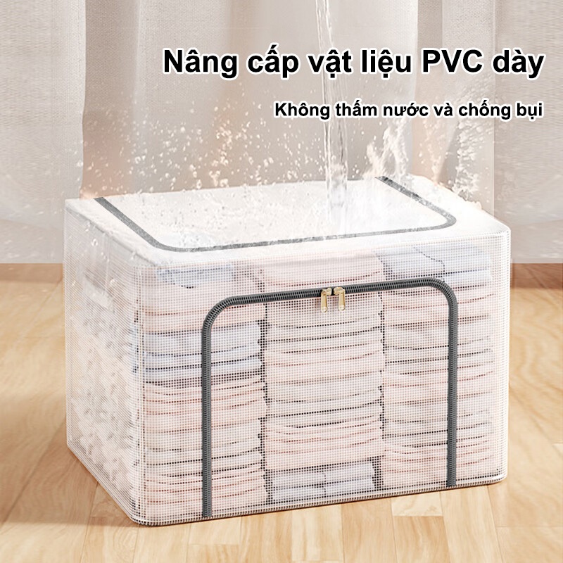 Túi Đựng Quần Áo hộp nhựa trong suốt pvc chống bụi có thể gấp gọn Hộp đựng đồ lót đồ ngủ tuyệt rất tiện lợi