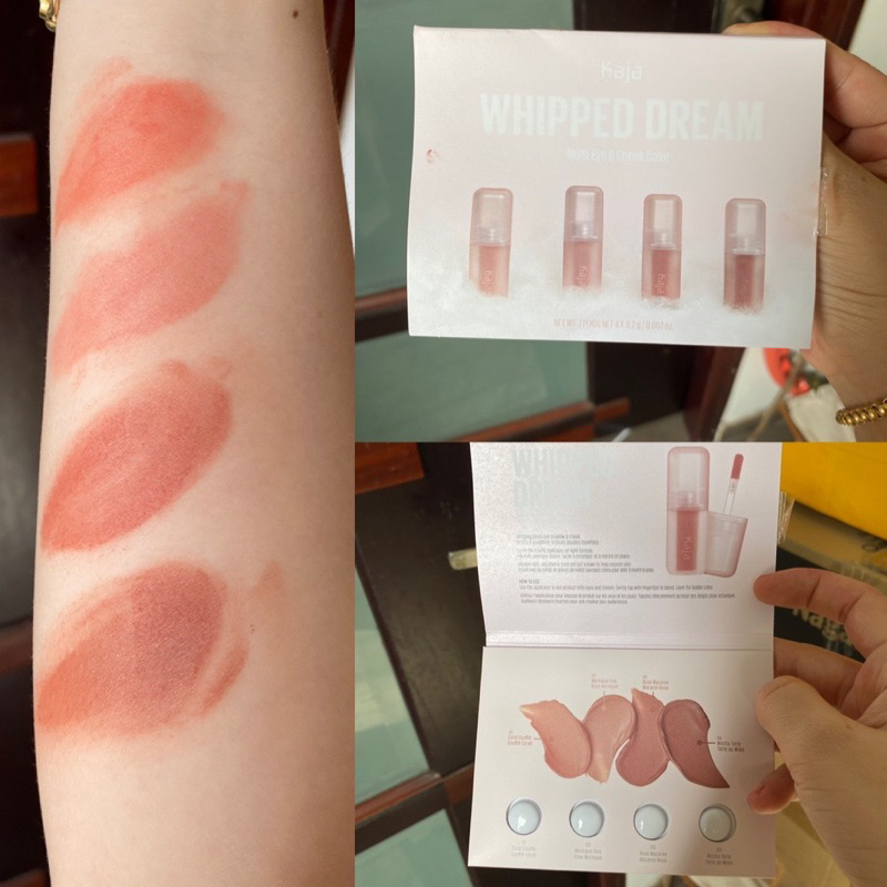 Kaja Whipped Dream Multi-Eye & Cheek Colormá hồng + kem mắt màu cute