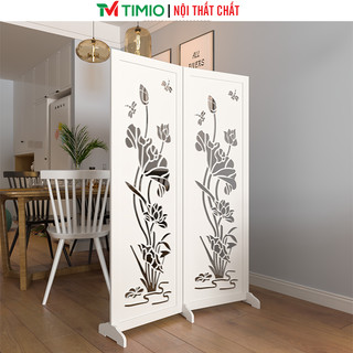 Bình phong vách ngăn hoa sen vàng phong thuỷ thương hiệu TIMIO giá của 1 tấm rộng 50cm - TG489