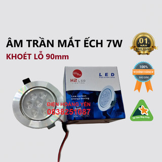 Đèn led mắt ếch âm trần 7W khoét lỗ 90mm