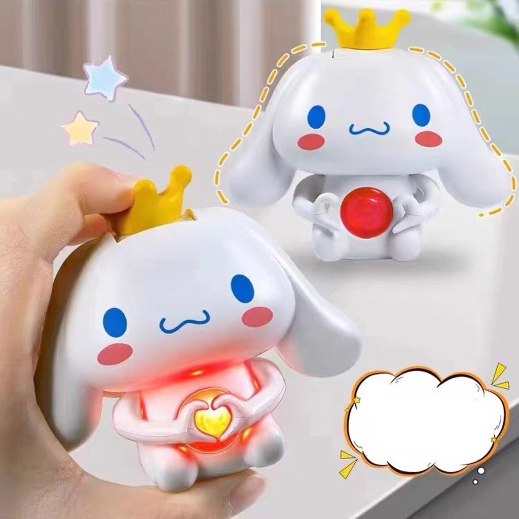 Đồ Chơi Cinnamoroll Trái Tim Phát Sáng Nói I Love You, Móc Khóa Kuromi, Quà Tặng Vallentine