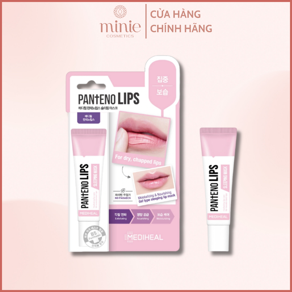 Mặt Nạ Ngủ Môi, Làm Môi Ẩm Mượt, Căng Bóng Mediheal Pantenolips Sleeping Mask 10ml