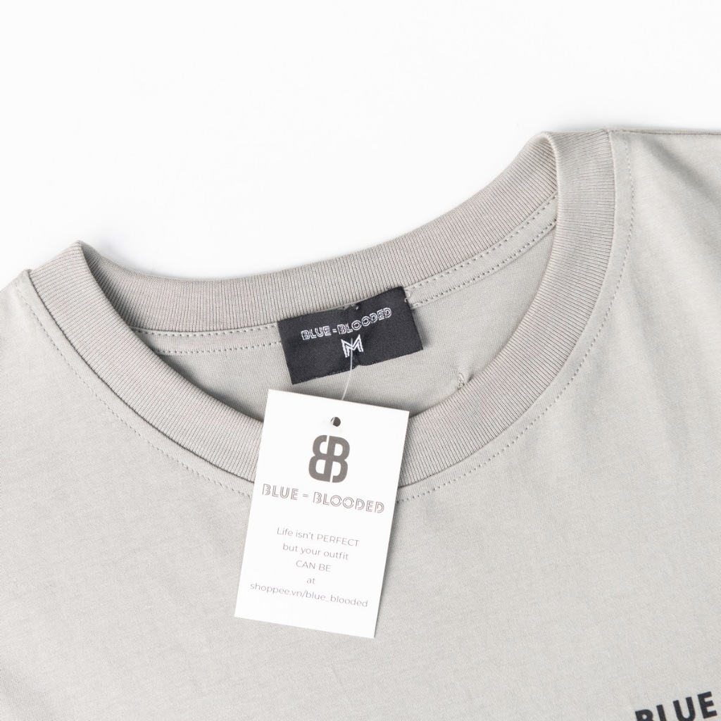 Áo Phông Cộc Tay Chất Cotton, Cổ Tròn, Áo Thun Nam Nữ Unisex thiết kế trơn In Blue Blooded