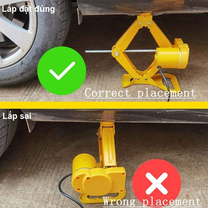 Bộ nâng kích gầm điện ô tô nhãn hiệu ROGTZ TY-EJ02, tải trọng 2 tấn, điện áp 12V - Hàng Chính Hãng