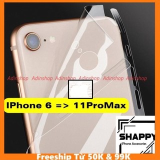 Skin Dán Trong Suốt PPF Full Viền, màn hình Cho Các Dòng iPhone 6,6s/6p,6sp/7,8/7p,8p/x/xr/xsmax/11/11pro/11promax,se