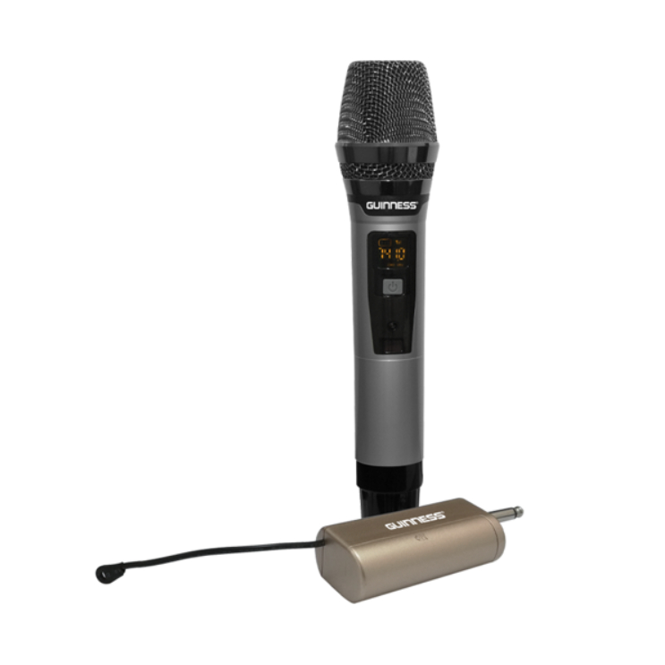 Micro Không Dây GUINNESS M-810S, Hút Âm Nhẹ - Sáng Tiếng - Bắt Sóng Mạnh Mẽ