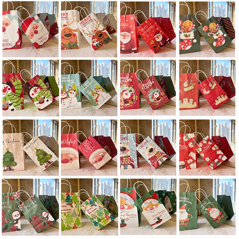 Túi Giấy Túi Đựng Quà Giáng Sinh Có Quai Xách Merry Christmas 27*11*21 cm