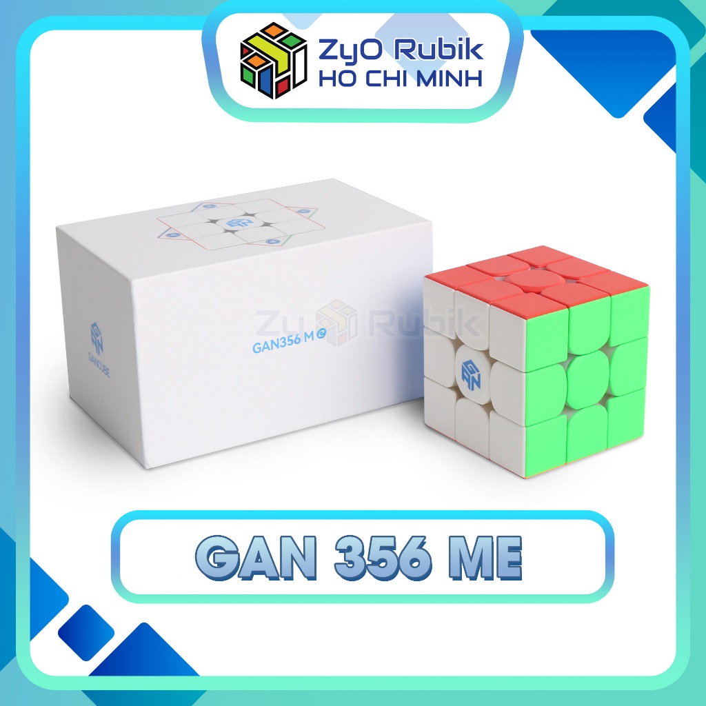 Gan 356 ME 2023 Rubik 3x3x3 Hãng Gan Cao Cấp 2023 Có Nam Châm- Rubik Gan 356 ME Stickerless- Zyo Rubik Hồ Chí Minh