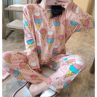 Set đồ bộ ngủ nữ mặc nhà ulzzang pijama ốc quế DN048
