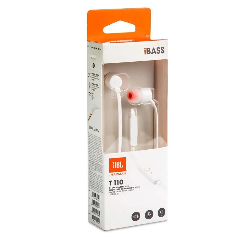 Tai Nghe Dây J.B.L TUNE 110, chính hãng Jack 3.5, Thiết Kế Dây Dẹt Chống Rối