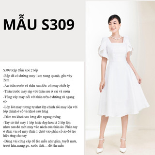 RẬP GIẤY CỨNG CẮT SẴN ĐẦM XOÈ S309
