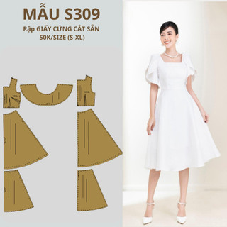 RẬP GIẤY CỨNG CẮT SẴN ĐẦM XOÈ S309