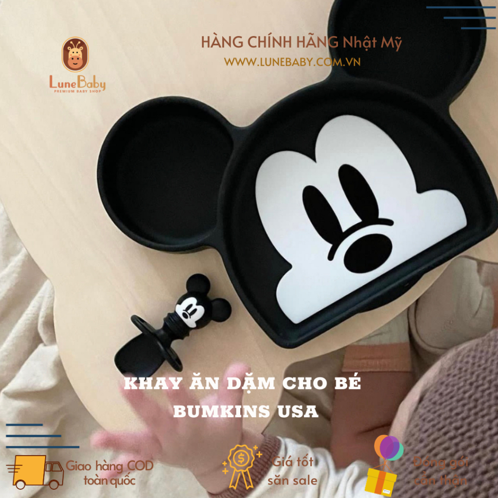 Khay silicon cao cấp Disney hãng Bumkins Usa - Khay ăn dặm cho bé