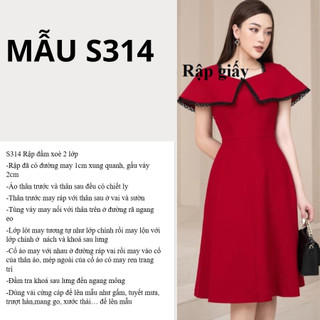 RẬP GIẤY CỨNG CẮT SẴN ĐẦM XOÈ S314