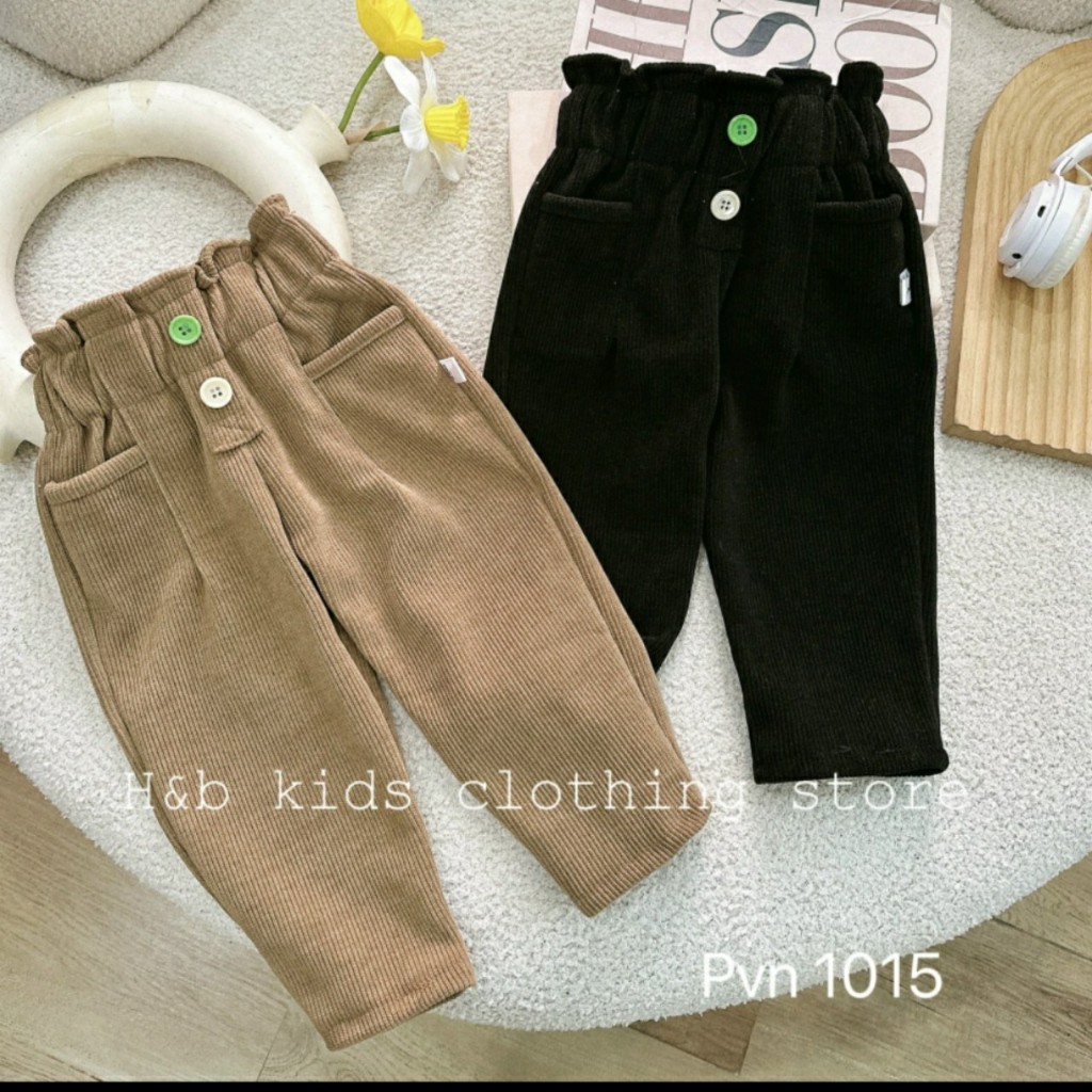 Quần tăm nhung cho bé gái từ 8-20kg