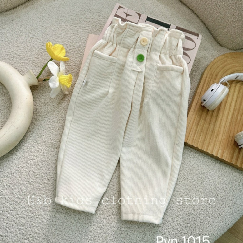 Quần tăm nhung cho bé gái từ 8-20kg