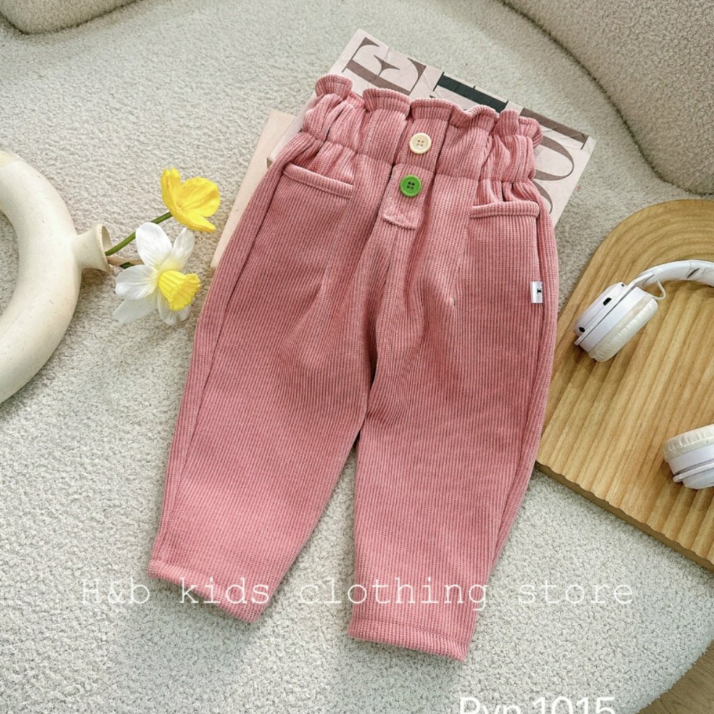 Quần tăm nhung cho bé gái từ 8-20kg