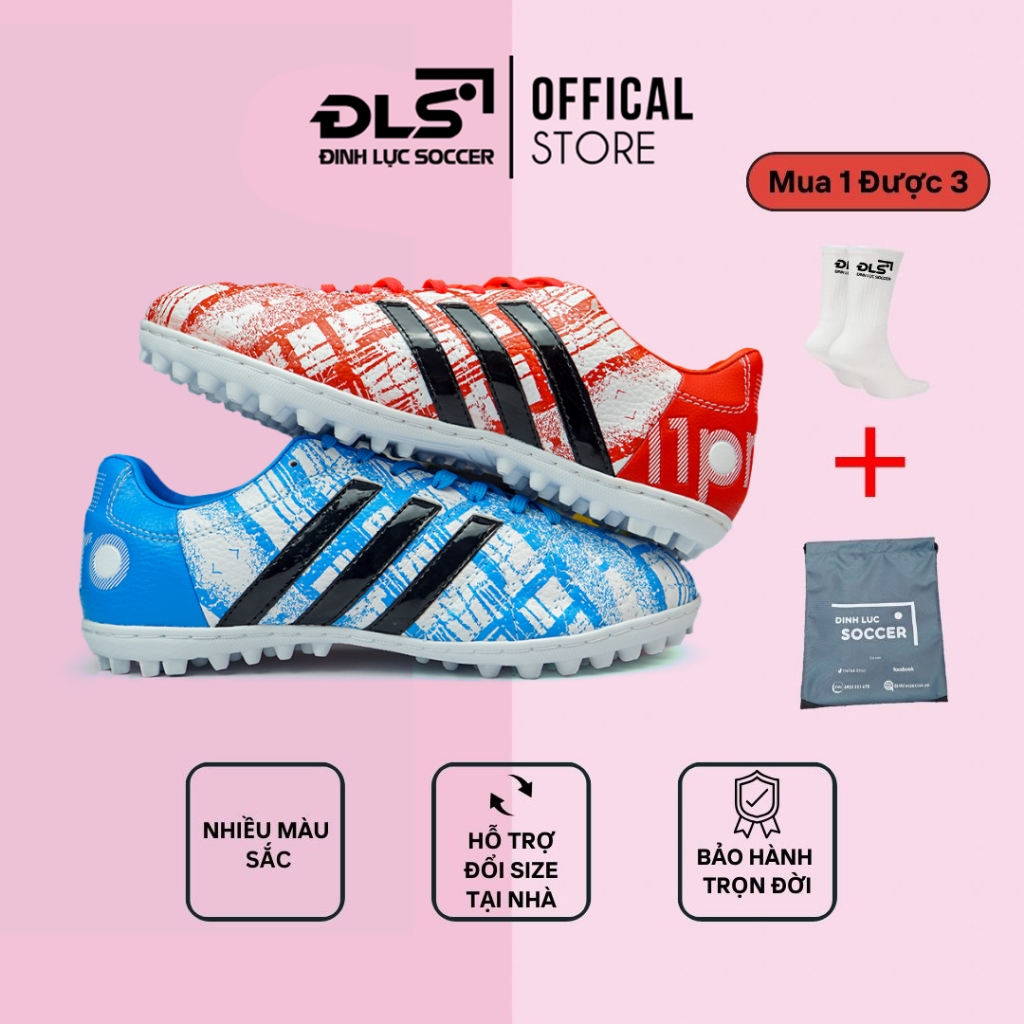 Giày Bóng Đá 3 Sọc Toni Kroos 11 Pro Max Có Cả Mix Màu, Đế TF Siêu Bám Sân, Da Nhăn, Gót Da, Tặng Tất Và Túi Rút