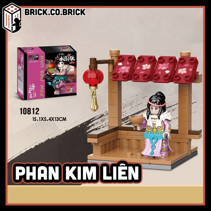 Thủy Hử Phần 2 Đồ chơi Lắp ráp Nhân vật Ngô Song Hứa Dung Lý Quỳ Diên Khánh Công Tôn Sinh Phan Kim Liên Mô hình Lính
