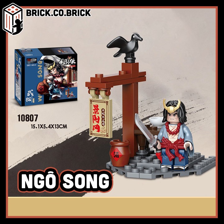 Thủy Hử Phần 2 Đồ chơi Lắp ráp Nhân vật Ngô Song Hứa Dung Lý Quỳ Diên Khánh Công Tôn Sinh Phan Kim Liên Mô hình Lính