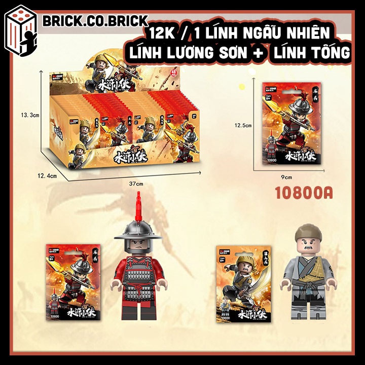 Thủy Hử Phần 2 Đồ chơi Lắp ráp Nhân vật Lính Nhà Tống và Sơn Lương Mô hình nhân vật Lính Trung Cổ 10800A