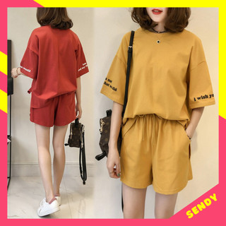 Set áo thun trơn & quần short classic thời trang hè 2020 - ANU36