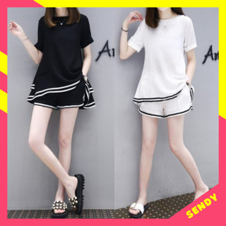 Set áo váy & quần short giản dị, thể thao hot mùa hè 2023 - ANU09
