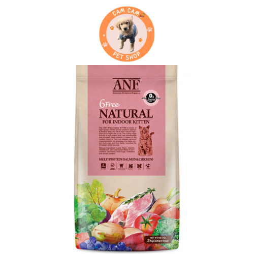 Thức ăn hạt hữu cơ cho mèo con ANF 6 FREE INDOOR KITTEN 2kg 6kg