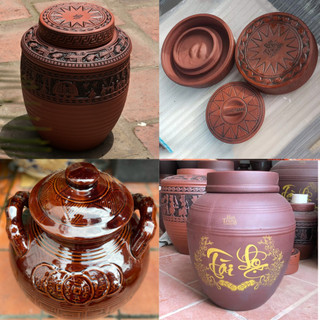Chum sành, sứ ngâm rượu 30 lít gốm sứ bát tràng, chum đựng rượu 30l giá rẻ, bình sành 30 lít cao cấp, tinh xảo