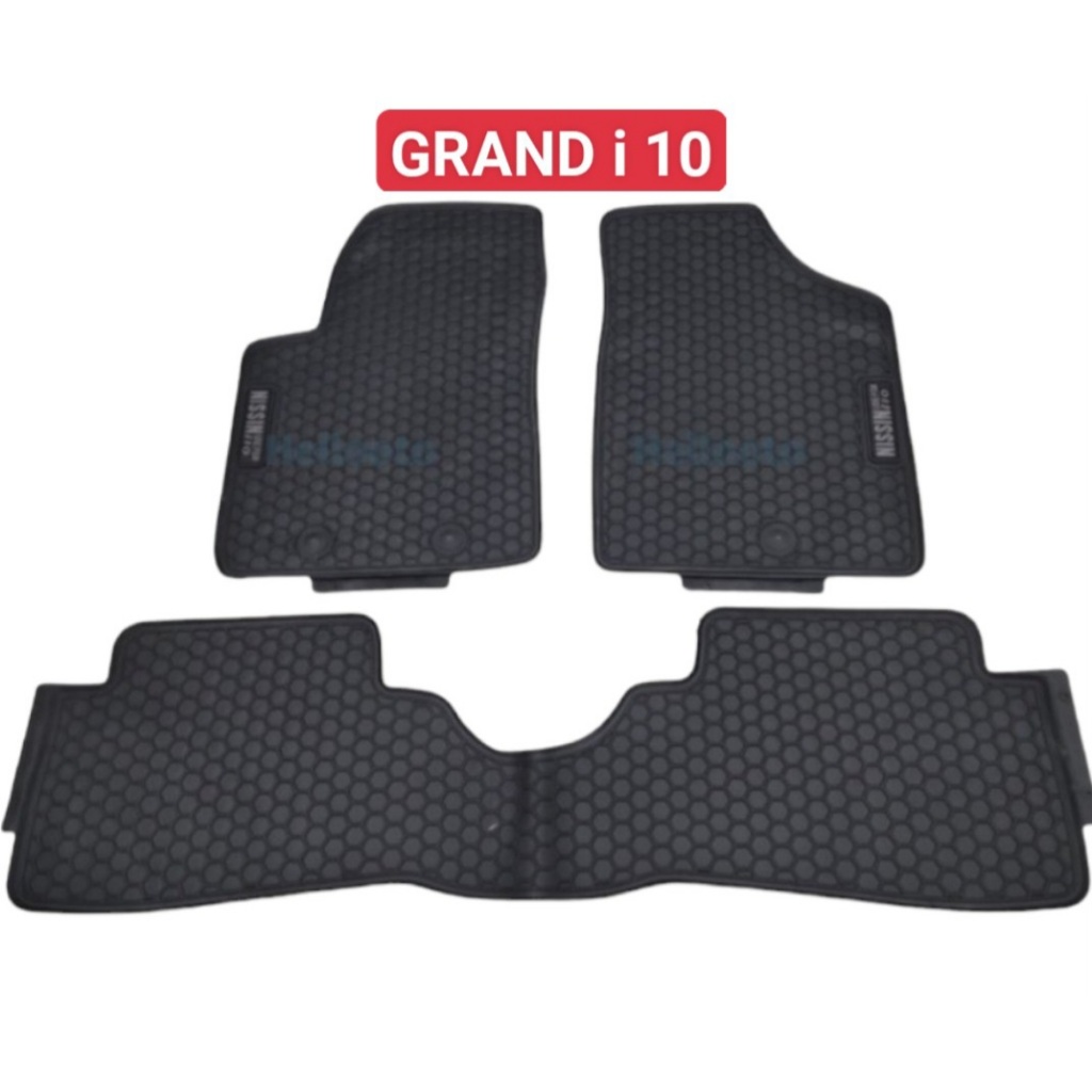 Thảm Sàn, Thảm Lót Sàn Cao Su Nissin Đúc Vân Tổ Ong Chuẩn Form Xe Huyndai I10