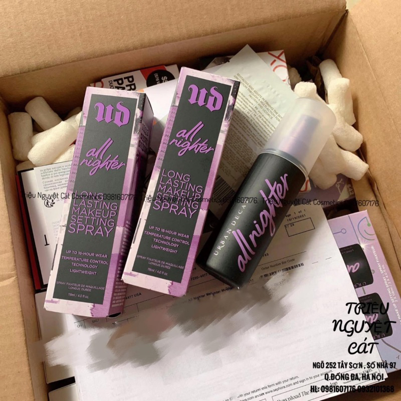 Xịt khoá nền Urban decay giữ lớp make up All Nighter