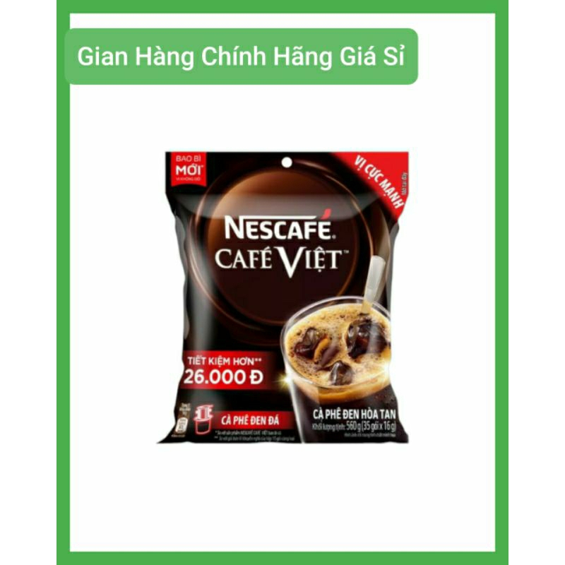 NESCAFE Việt Đen Đá Bịch 35 Gói 16G