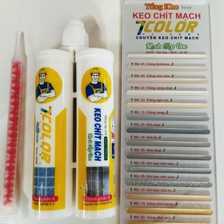 Keo chà ron màu cao cấp 2 thành phần 7COLOR chít mạch gạch chống thấm dành cho sàn nhà, nhà tắm