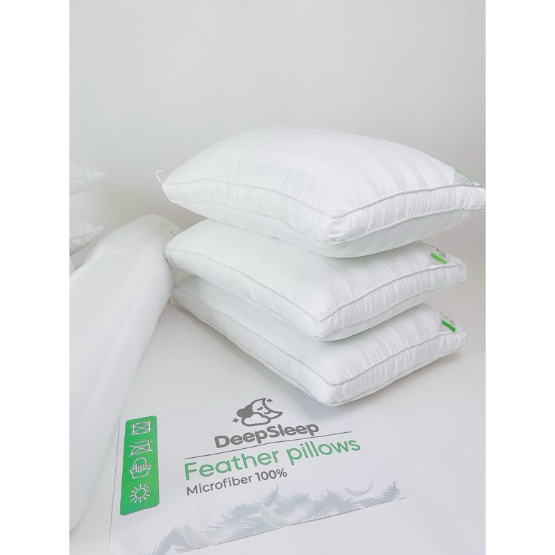 Ruột Gối 2 Gân Gòn Lông Vũ Nhân Tạo, Bông Sợi Cực Mịn, Cảm Giác Nằm Êm Ái, KT 50X70
