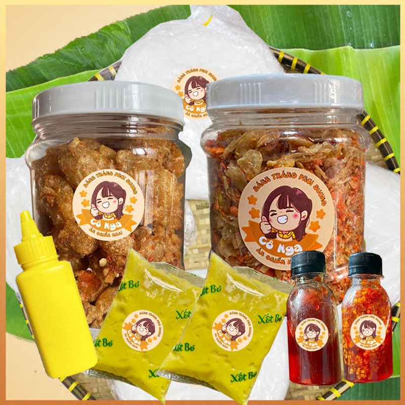 [Freeship] Bánh tráng phơi sương, muối ruốc hành phi, tóp mỡ, sa tế, sốt tắc, bơ, chai đựng bơ