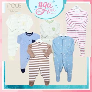 Bộ liền thân cho bé sơ sinh có tất chất petit Nous Nga Fish W411S1+ S511S1+S611S