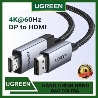 [Đầu DP trên máy tính ] Cáp Displayport to HDMI Ugreen DP101 Full HD dài 1M - 5M Chính Hãng