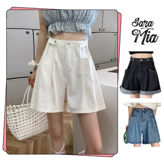 Quần short jean quần đùi bò lưng cao ống rộng thời trang Hàn Quốc JENNIE STORE S1