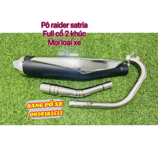 Pô raider satria full cổ 2 khúc gắn mọi loại xe