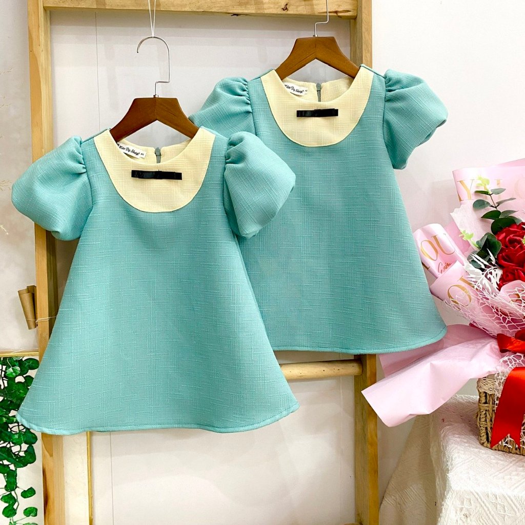 Đầm xinh cho bé chất mềm mịn thiết kế xinh xắn tay cánh tiên
