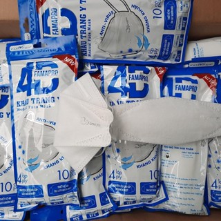 Thùng 300 Cái Khẩu trang y tế 4D/KF94 Nam Anh FAMAPRO hàng chính hãng cao cấp (túi zíp 10 cái)