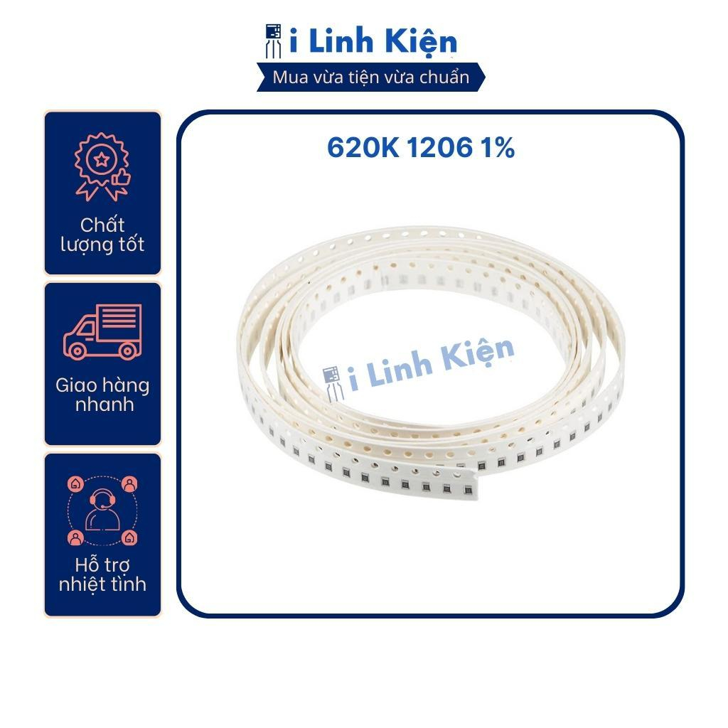 Điện trở dán 620K 1206 1% chất lượng tốt (túi 50c)