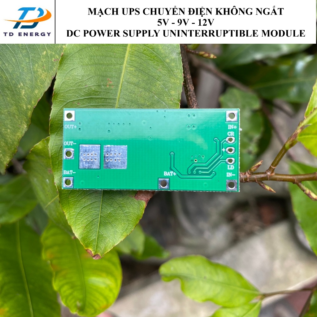 Mạch UPS 5V/9V/12V chuyển điện không ngắt - DC 5V/9V/12V Uninterruptible Power Supply Module