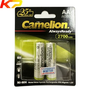 Pin sạc AA2700mAh 1.2v Camelion, AA2500mah, AA2300mah, AAA1100mah LockBox (Loại vỉ 2viên)