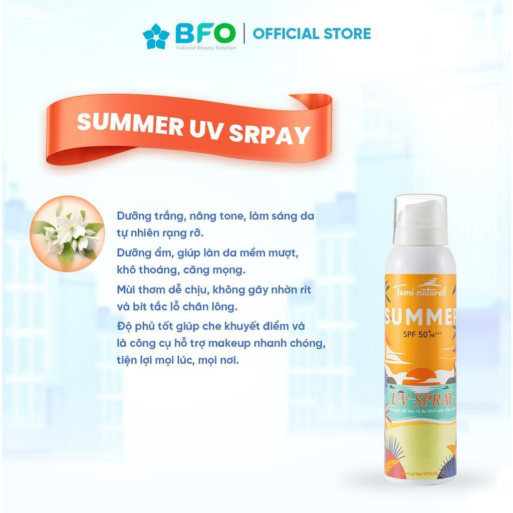 Kem Chống Nắng Nâng Tone Summer UV Spray Chống Nắng Chỉ Số Chống Nắng SPF 50 PA+++ Dung Tích 180ml