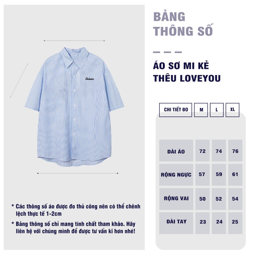 Áo Sơ Mi Kẻ Sọc Ngắn Tay Dukeen Local Brand Unisex Oxford Shirt SM033