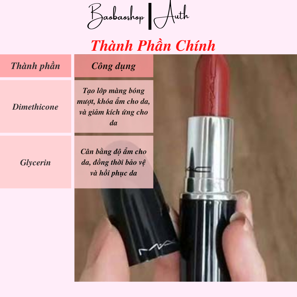 Son MAC Lustreglass Lipstick 1.8g - Đôi Môi Lấp Lánh, Quyến Rũ Huyền Diệu