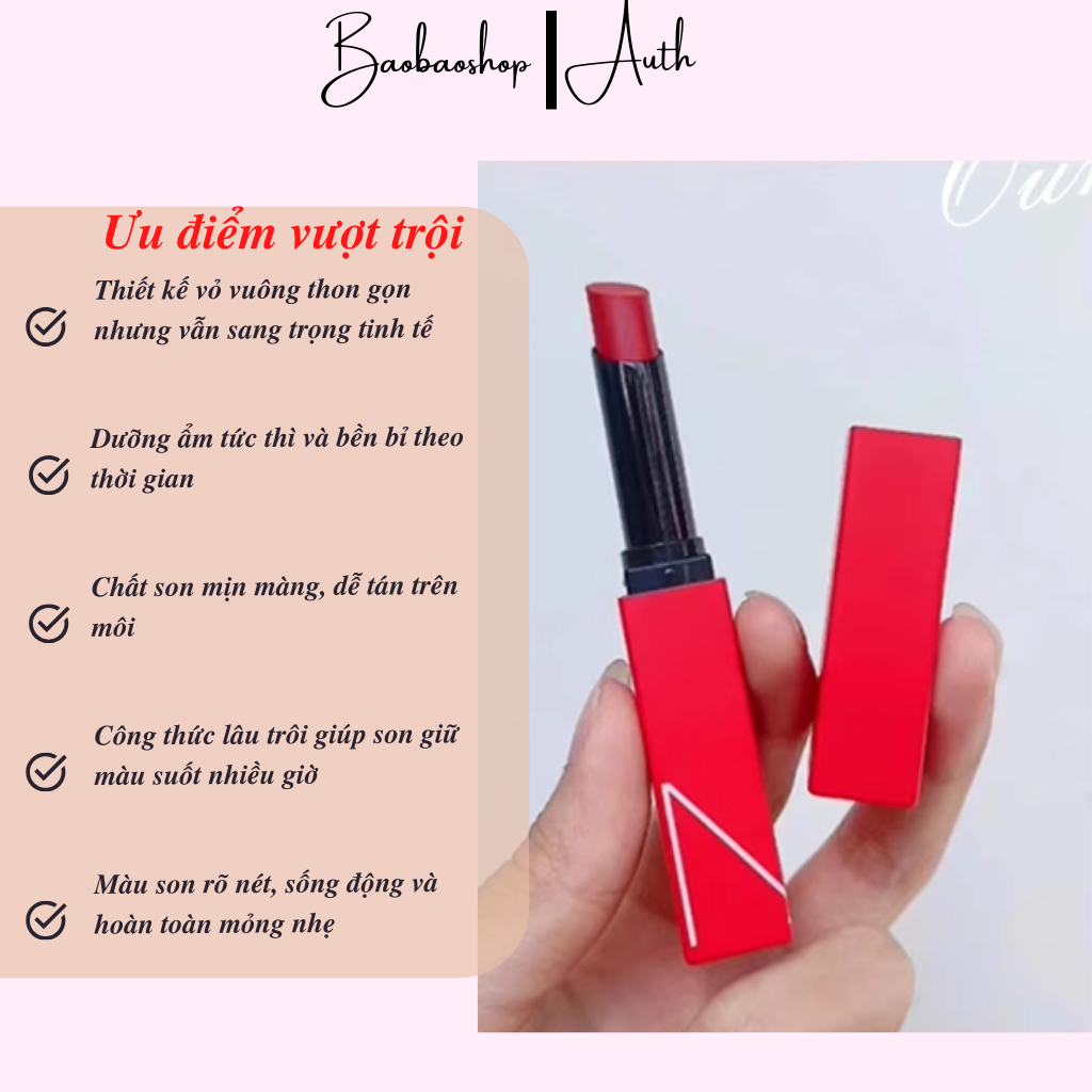 Son NARS Powermatte Lipstick 1g - Sức Mạnh của Màu Sắc, Đôi Môi Quyến Rũ