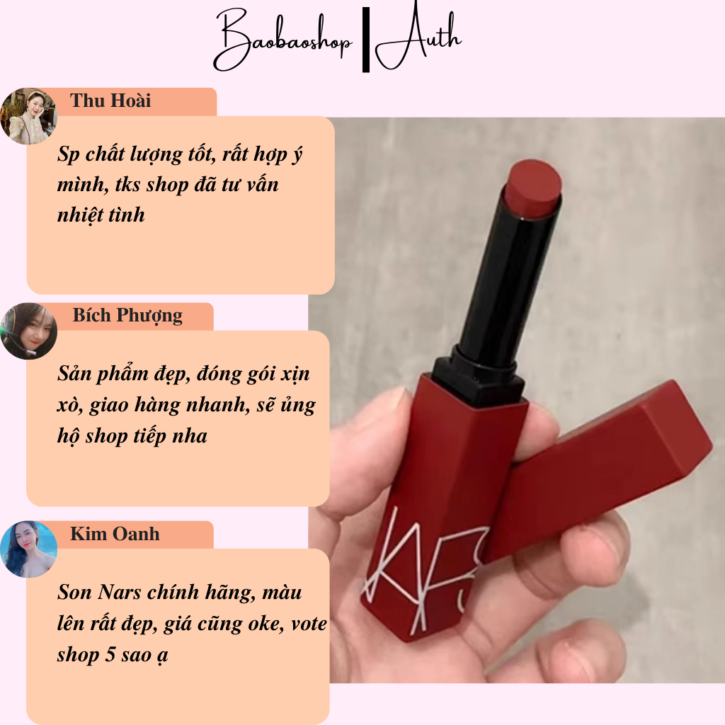 Son NARS Powermatte Lipstick 1g - Sức Mạnh của Màu Sắc, Đôi Môi Quyến Rũ