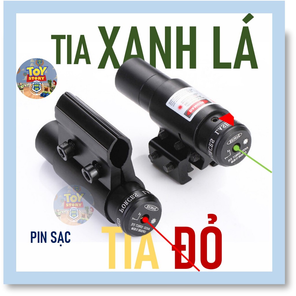 Đèn Laze Tia Đỏ hoặc Tia Xanh Lá Pin Sạc Kim Loại Chỉnh Tâm 4 Hướng